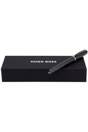 HUGO BOSS Pióro kulkowe o szczotkowanym wykończeniu z charakterystycznym paskiem na pierścieniu