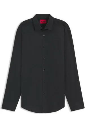 HUGO BOSS Koszula o wąskim kroju z żakardu z logo