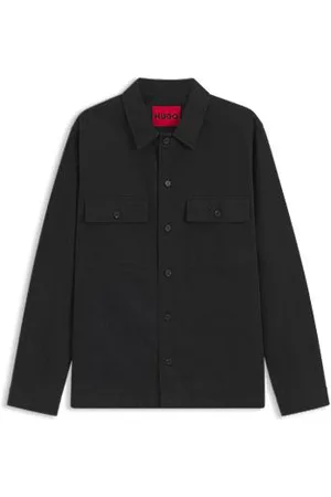 HUGO BOSS Koszula oversize z bawełnianej gabardyny z kieszeniami na piersi
