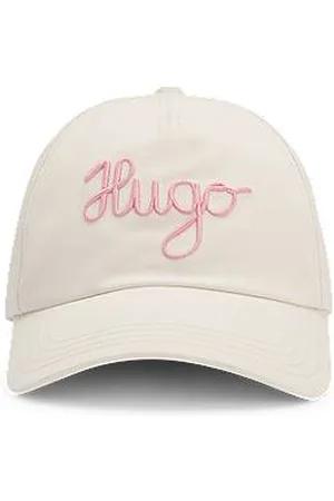 HUGO BOSS Czapka z daszkiem z bawełnianego diagonalu z wyszywanym logo