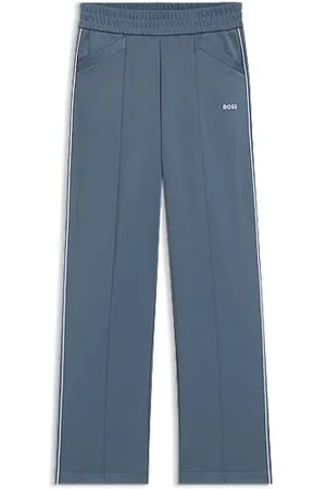 HUGO BOSS Proste spodnie dresowe z kontrastową lamówką i logo