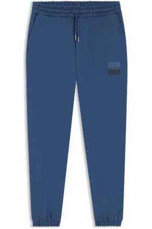 HUGO BOSS Spodnie dresowe z podzielonym logo, z bawełny pętelkowej