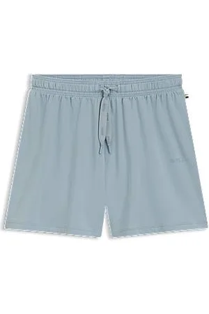 HUGO BOSS Szorty od piżamy z elastycznej bawełny z nadrukiem z logo