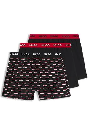 HUGO BOSS Trzypak bawełnianych bokserek z gumką z logo