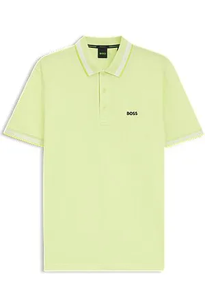 HUGO BOSS Koszulka polo Paddy z piki bawełnianej z podszyciem kołnierzyka zdobionym logo