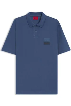 HUGO BOSS Koszulka polo o swobodnym kroju wykonana z bawełny i ozdobiona rozdzielonym logo