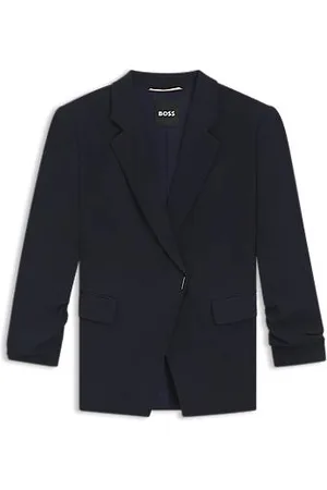 HUGO BOSS Dopasowana marynarka z zapięciem na zatrzaski.