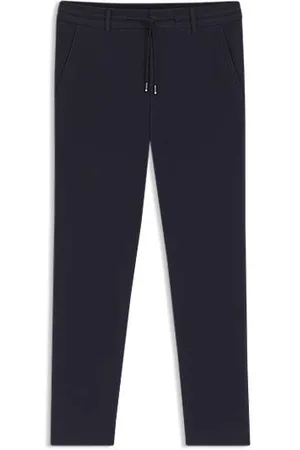 HUGO BOSS Spodnie o zwężanym kroju z mieszanki bawełny