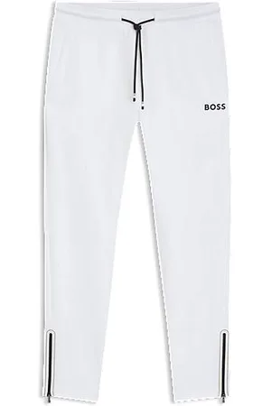 HUGO BOSS Funkcjonalne spodnie dresowej z elastycznej gabardyny o właściwościach termoregulacyjnych