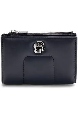 HUGO BOSS Pikowany portfel z monogramem Double B