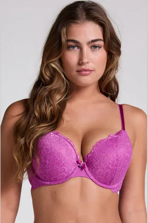 Hunkemöller Wyściełany biustonosz push-up z fiszbinami Marine