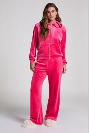 Hunkemöller Welurowe spodnie od piżamy