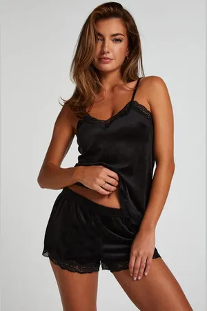Hunkemöller Szorty z aksamitnej koronki