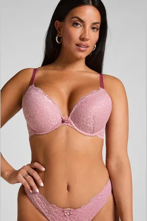 Hunkemöller Wyściełany biustonosz push-up z fiszbinami Marine