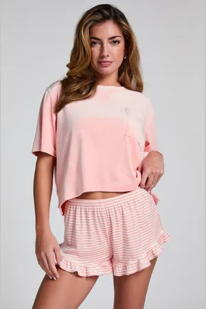 Hunkemöller Szorty Welurowa falbanka