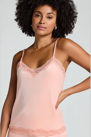 Hunkemöller Top z aksamitnej koronki