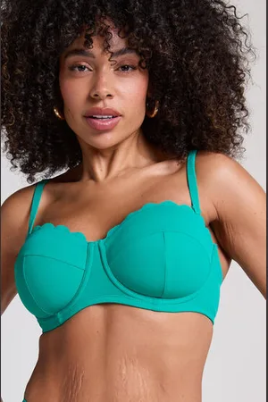 Hunkemöller Usztywniona góra od bikini z fiszbinami i bez ramiączek Scallop miseczki E +