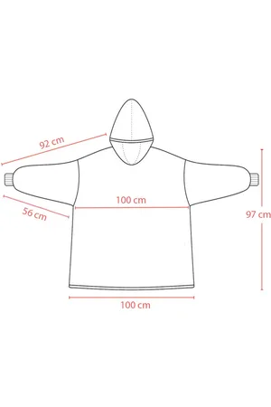 ALESSIO KOCOBLUZA KOC BLUZA CIEPŁA 2w1 GRUBA XXL FUTRZAK POLAR z kapturem OVERSIZE
