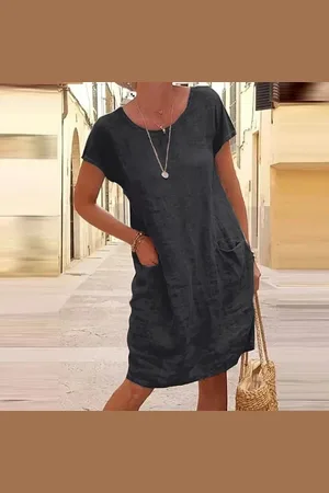 Intimica Sukienka boho na krótki rękaw z okrągłym dekoltem