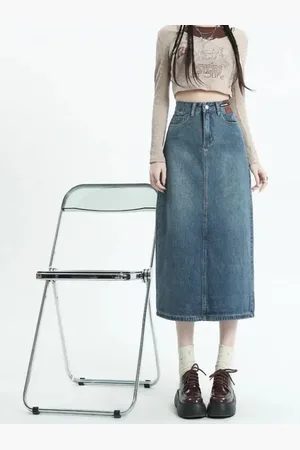 Intimica Klasyczna spódnica midi jeans