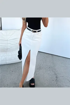 Intimica Spódnica maxi denim z rozcięciem