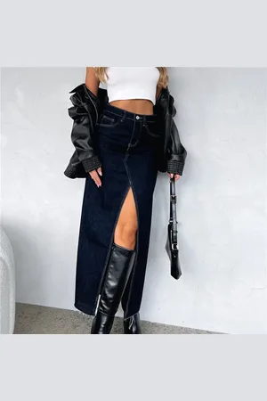 Intimica Spódnica maxi denim z rozcięciem