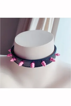 Intimica Choker z kolorowymi ćwiekami