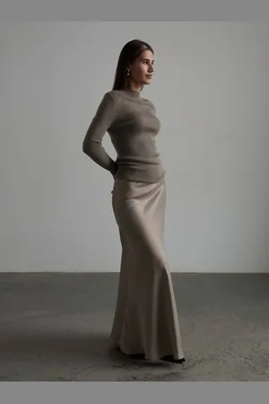 Intimica Satynowa elegancka spódnica maxi