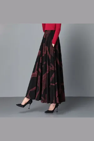 Intimica Elegancka spódnica maxi we wzory