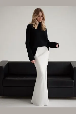 Intimica Satynowa elegancka spódnica maxi