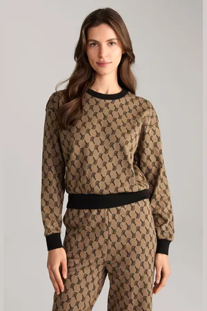 JOOP! Bluza Tora ze wzorem w chabry, w kolorze brązowo-czarnym