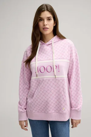JOOP! Bluza z motywem chabru, w kolorze różowym