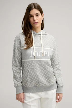 JOOP! Bluza z motywem chabru, w kolorze szarym