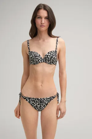JOOP! Top od bikini w kolorze czarno-białym w panterkę