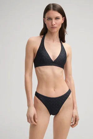 JOOP! Top od bikini z wiązaniem na karku i chabrowym wzorem