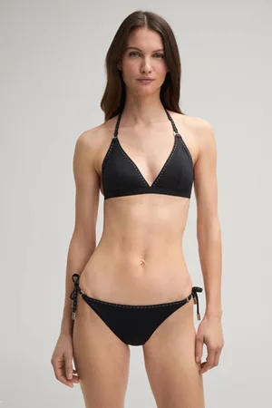 JOOP! Trójkątny top od bikini w kolorze czarno-złotym