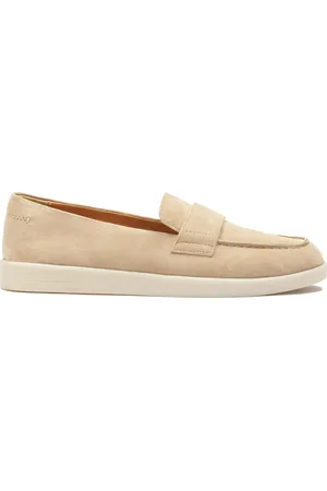 Kazar Beżowe zamszowe półbuty slip on casualowe