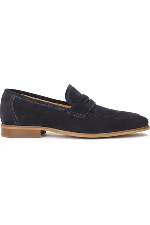 Kazar Granatowe loafersy z zamszu