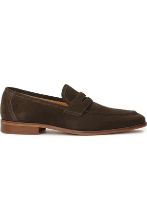 Kazar Zamszowe loafersy męskie w brązowym kolorze