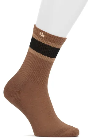 Kazar Brązowe skarpety z monogramem