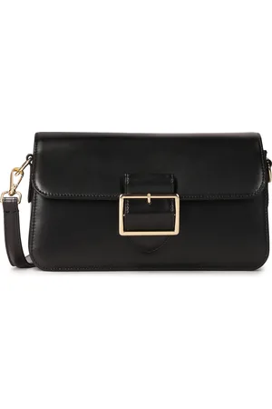 Kazar Czarna baguette bag z dwoma paskami