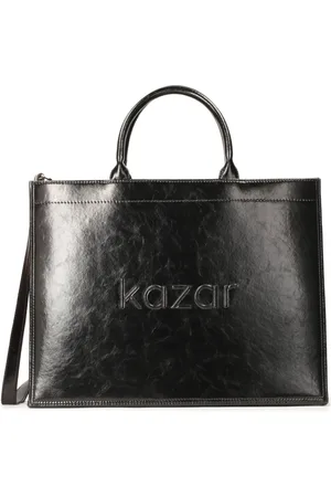 Kazar Czarna skórzana torebka typu tote bag