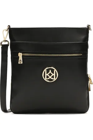 Kazar Skórzana listonoszka z dużym monogramem