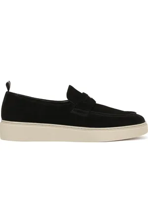 Kazar Czarne wsuwane sneakersy ze srebrnym logo
