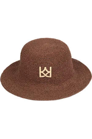 Kazar Słomkowy kapelusz z monogramem