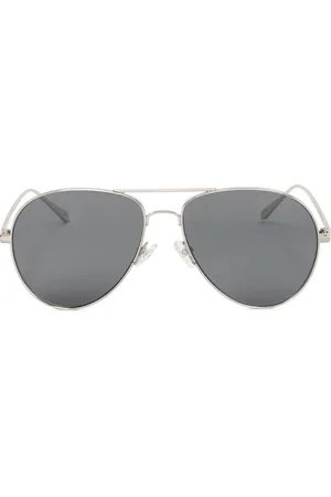 Kazar Okulary aviator ze srebrną oprawką