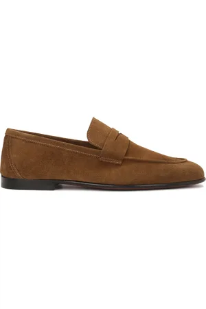 Kazar Brązowe zamszowe loafersy z Limitowej Kolekcji