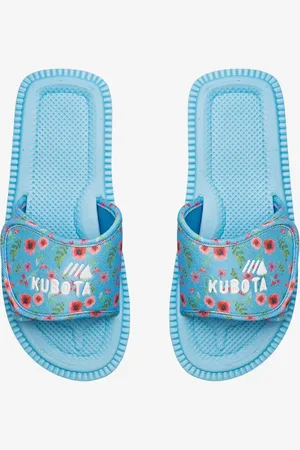 Kubota Klapki Rzep Kwiatki niebieskie