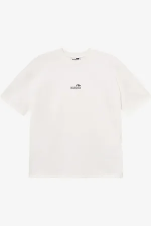 Kubota T-shirt bawełniany Statement ecru S