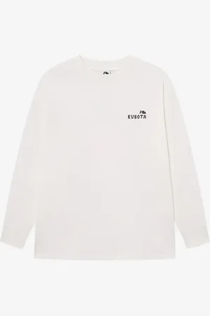 Kubota Longsleeve bawełniany Comfy Club ecru